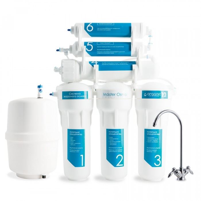 Фільтр зворотного осмосу з мінералізатором Organic Master Osmo 6+ Фільтр зворотного осмосу з мінералізатором Organic Master Osmo 6+
